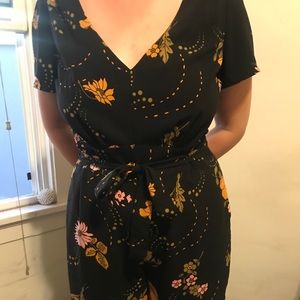 ModCloth Black Floral Jumpsuit—tags on!